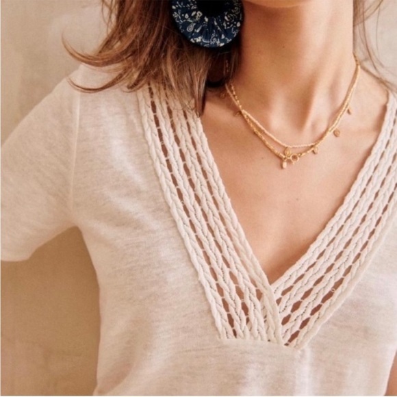 Sezane Tops - Sezane Miranda Top in Ecru